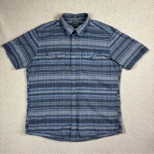 Eddie Bauer Classic Fit Men’s Size TL Blue/Gray Short Sleeve Button Down Shirt